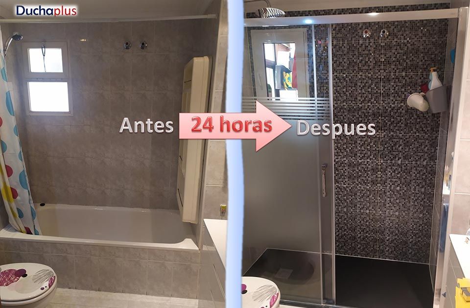 DUCHAPLUS cambio de bañera por ducha antes y después